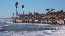 Southern California Beach Houses During A Very Large Storm Event.