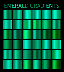 Wall Mural - emerald gradients collection for design