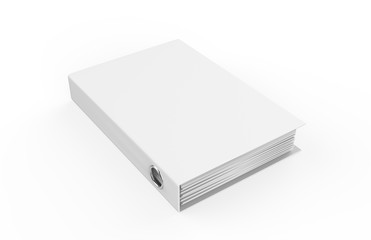 Wall Mural - White binder on isolated white background, 3d illustration