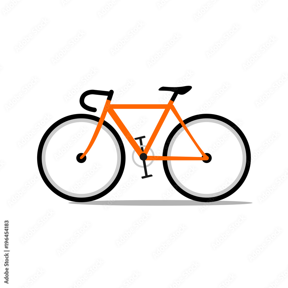 orange road bicycle.