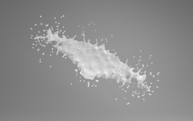 Leinwandbilder - water splash with clipping path, 3D image render.