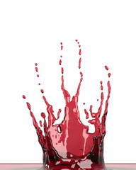 Fototapete - water splash with clipping path, 3D image render.