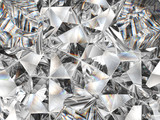 Fototapeta  - diamond texture closeup and kaleidoscope