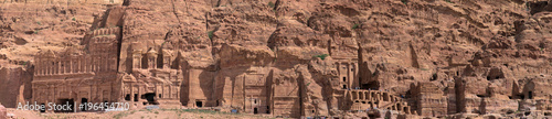 Photographie High resolution panorama of the rock city of Petra, Wadi Musa, Jordan, composed
