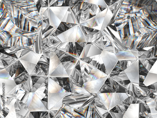 Fotografía diamond texture closeup and kaleidoscope