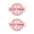 © DiBronzino - Patent pending sign on white background. Red stamp. Vector illustration.