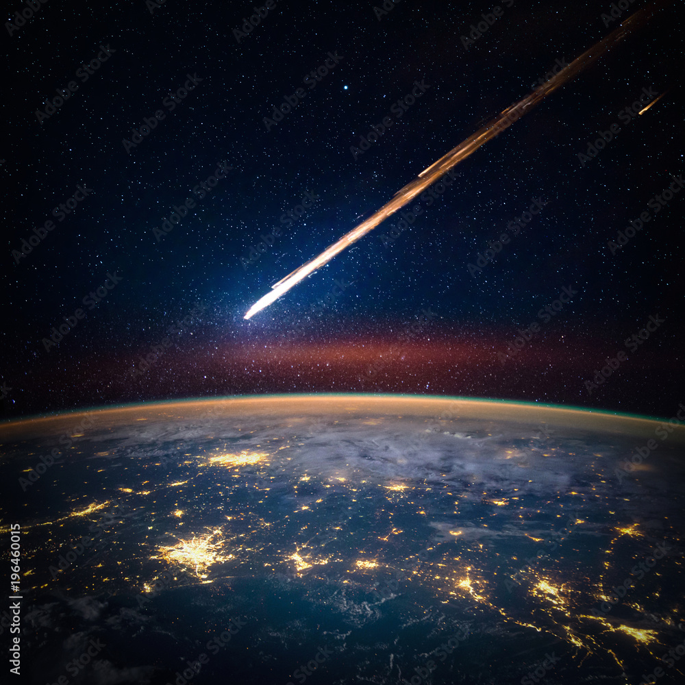 Falling Meteorite Asteroid Comet On Earth Elements Of This Image Furnished By Nasa Wall Mural Tryfonov Falling Meteorite Asteroid Comet On Earth Elements Of This Image Furnished By Nasa Wall Mural Tryfonov