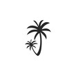 Coconut tree icon. Palm tree vector illustration