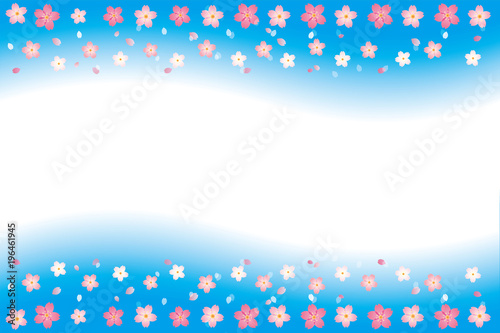 春のイメージの背景画像 桜の花 花びら ソメイヨシノ Stock Vector Adobe Stock