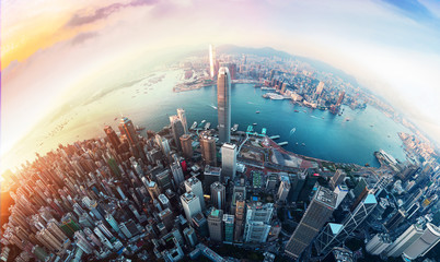Fototapete - Panorama Hong Kong City