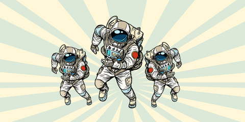 Wall Mural - astronauts heroic team
