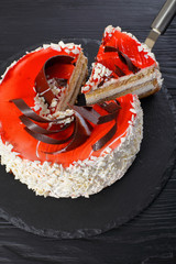 Wall Mural - delicious torte layered with cream cheese