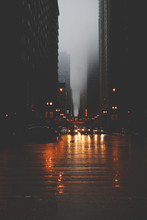 Cityscape At Night, Chicago, America, USA