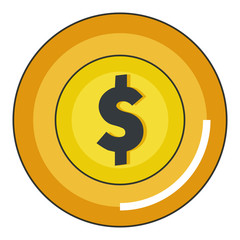 coin money isolated icon