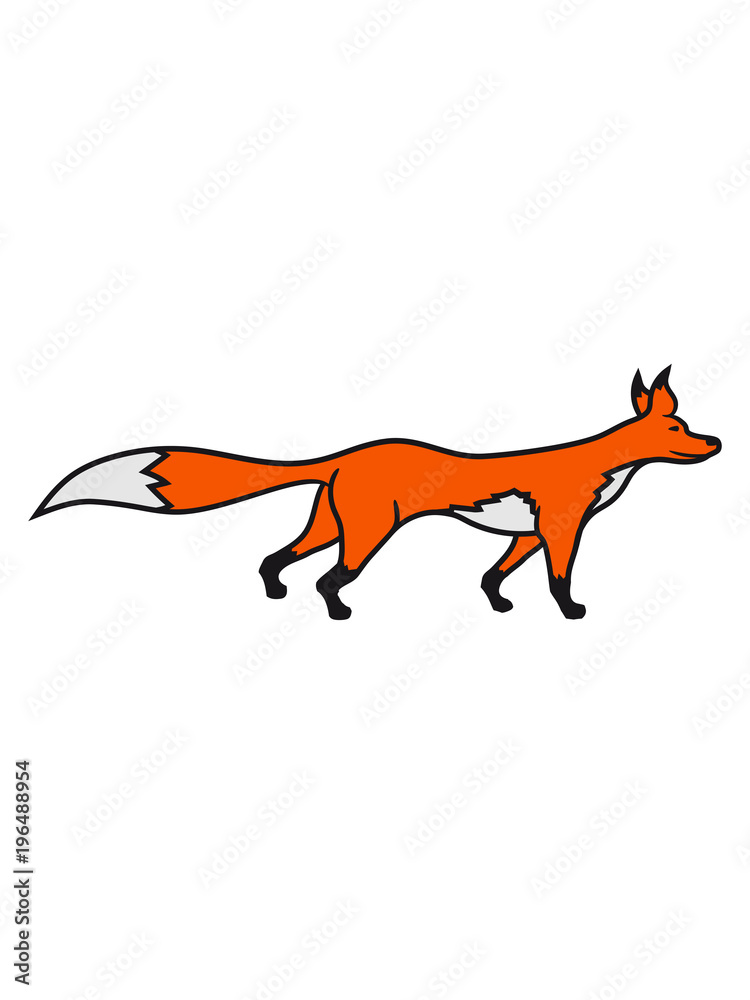 Fuchs Schon Design Cool Comic Cartoon Clipart Logo Tier Wald Stock Gamesageddon