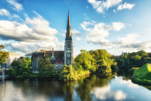 Fotomural St. Albans Church, Copenhagen, Denmark