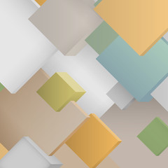 Poster - Abstract colorful pattern consisting of  squares , illustration