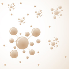 Aufkleber - Technology background molecule and communication, modern illustration