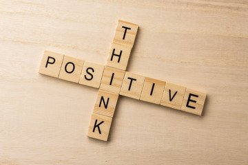 crossword wooden think positive on wood