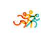 © jennylipmic - run Icon Vector. colorful Runners. Simple flat symbol logo. vector illustration