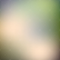 Poster - Abstract connection lines and dots on blured background, illustration