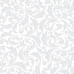Poster - Floral seamless wallpapers in the style of baroque, illustration