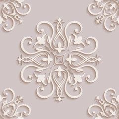 Poster - Floral pattern wallpapers in the style of Baroque . Modern texture illustration