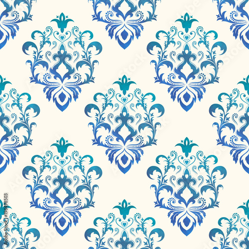 Fototapeta dla dzieci Watercolor seamless wallpapers in the style of Baroque . Can be used for backgrounds and page fill web design, Illustration