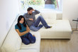 © fmarsicano - Unhappy couple sitting on sofa angry after fight