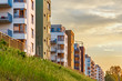 © sgolovunin - new european modern complex beautiful apartment house flat building mortage on sunset