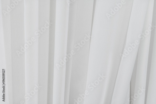 White Fabric Texture Background Crumpled Of Curtains Material