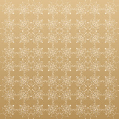 Poster - Linear golden grid with circles in nodes. Monochrome texture. illustration