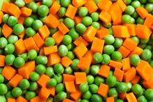 Orange Carrots And Green Peas