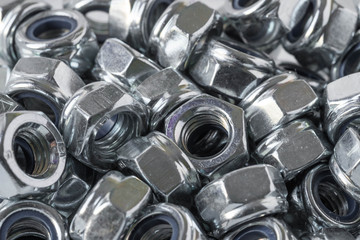 Metal nut background