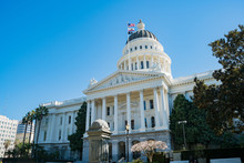 Exterior View Of The Historical California State Capitol