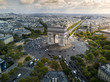 Lower Aerial View of the Arc De Triomphe