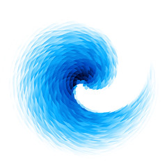 Wall Mural - abstract vector blue swirl