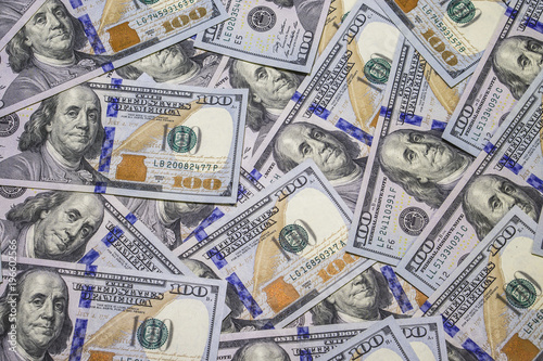 Money Background Of New Hundred Dollar Bills Cash Stock Photo Adobe Stock