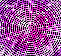 Wall Mural - shining abstract pink mosaic background. shiny mosaic in disco ball style. vector silver disco light