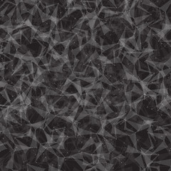 Aufkleber - Modern abstract  Illustration. Low poly, molecule and communication with connected dots and lines