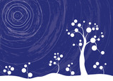 Fototapeta Fototapety na ścianę do pokoju dziecięcego - Tree on the hill, Aboriginal tree, Aboriginal art vector painting with tree. Illustration based on aboriginal style of background. 