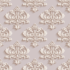 Poster - Seamless wallpapers in the style of Baroque . Modern texture illustration.