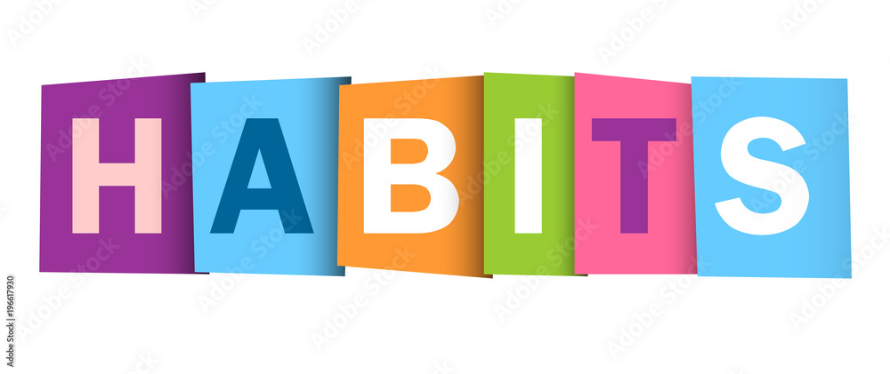 HABITS Vector Letters Icon Stock Vector | Adobe Stock