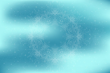 Poster - Geometric abstract with connected line and dots, radial graphics. Minimalism chaotic background visualization. Linear sign, symbol. Big data illustration.