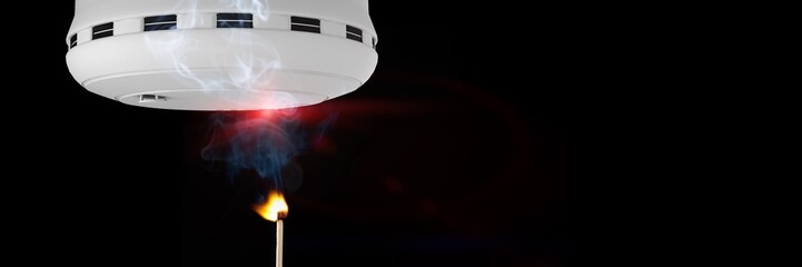 Poster - Composite image of smoke and fire detector