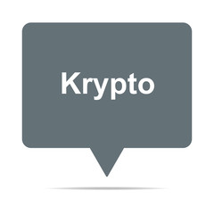 Sticker - Graue Sprechblase mit Krypto