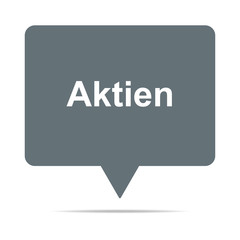 Sticker - Graue Sprechblase mit Aktien