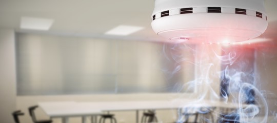 Poster - Composite image of smoke and fire detector