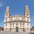 Jaen Assumption cathedral main frontal facade, Spain