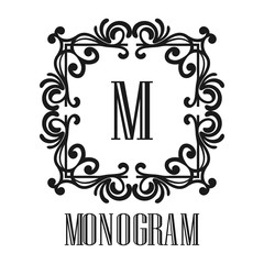 Vintage ornamental monogram